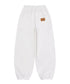 MUCENT(ムセント)/ユニセックス ワイド ルーズ ロゴ ジョガー スウェットパンツ/LASH METAL LOGO JOGGER SWEAT WIDE PANTS UNISEX | AT2252030 | アイボリー