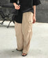 MUCENT(ムセント)/ワイド ルーズ イージー カーゴパンツ/GROSS NYLON PARACHUTE CARGO PANTS | AT2252031 | ベージュ