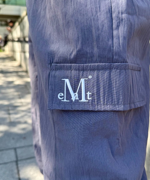 MUCENT(ムセント)/ワイド ルーズ イージー カーゴパンツ/GROSS NYLON PARACHUTE CARGO PANTS | AT2252031 | チャコールグレー