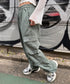 MUCENT(ムセント)/ワイド ルーズ イージー カーゴパンツ/GROSS NYLON PARACHUTE CARGO PANTS | AT2252031 | カーキ