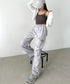 MUCENT(ムセント)/ワイド ルーズ イージー カーゴパンツ/GROSS NYLON PARACHUTE CARGO PANTS | AT2252031 | グレー