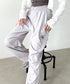 MUCENT(ムセント)/ワイド ルーズ イージー カーゴパンツ/GROSS NYLON PARACHUTE CARGO PANTS | AT2252031 | グレー