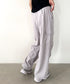 MUCENT(ムセント)/ワイド ルーズ イージー カーゴパンツ/GROSS NYLON PARACHUTE CARGO PANTS | AT2252031 | グレー