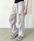 MUCENT(ムセント)/ワイド ルーズ イージー カーゴパンツ/GROSS NYLON PARACHUTE CARGO PANTS | AT2252031 | グレー