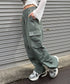 MUCENT(ムセント)/ワイド ルーズ イージー カーゴパンツ/GROSS NYLON PARACHUTE CARGO PANTS | AT2252031 | カーキ