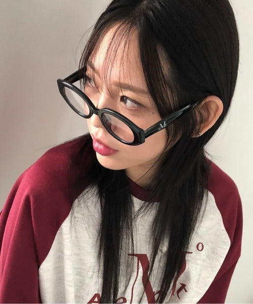 MUCENT(ムセント)/オーバル型 ウェリントン型 クリアレンズ ロゴ 伊達メガネ ユニセックス/SIGNATURE LOGO POINT GLASSES UNISEX | AT6252032 | その他1