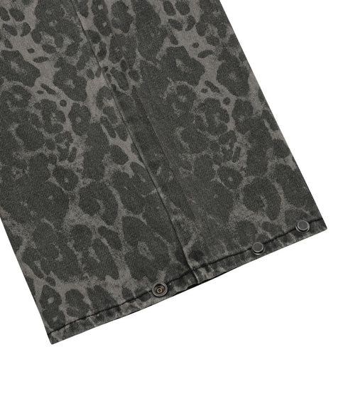 MUCENT(ムセント)/スナップボタン レオパード ワイド デニム パンツ/DITT SNAP BUTTON LEOPARD WIDE PANTS | AT2252034 | レオパード