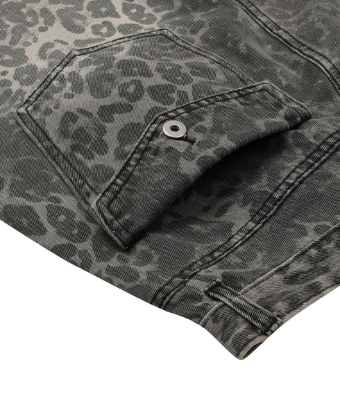 MUCENT(ムセント)/スナップボタン レオパード ワイド デニム パンツ/DITT SNAP BUTTON LEOPARD WIDE PANTS | AT2252034 | レオパード