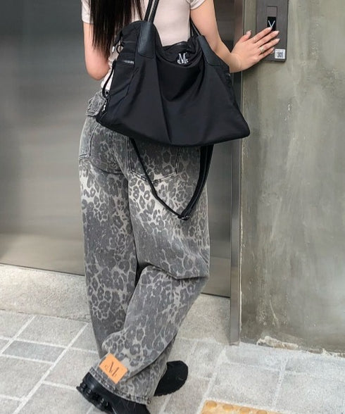 MUCENT(ムセント)/スナップボタン レオパード ワイド デニム パンツ/DITT SNAP BUTTON LEOPARD WIDE PANTS | AT2252034 | レオパード