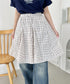 チェックイレギュラーヘムミディスカート | SL2255051 | ホワイト