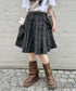 チェックイレギュラーヘムミディスカート | SL2255051 | ブラック