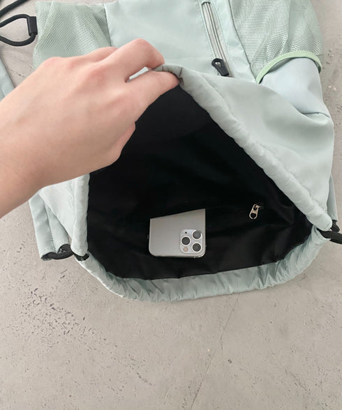 軽量メッシュポケットナップサック | CL1255036 | グリーン