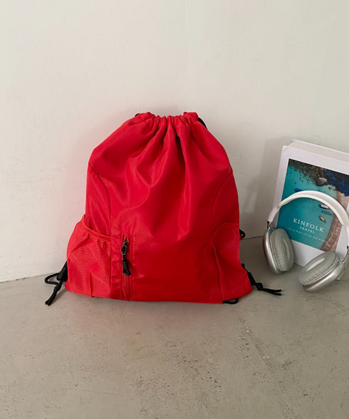 軽量メッシュポケットナップサック | CL1255036 | レッド