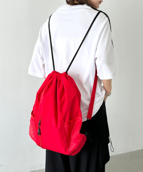 軽量メッシュポケットナップサック | CL1255036 | レッド