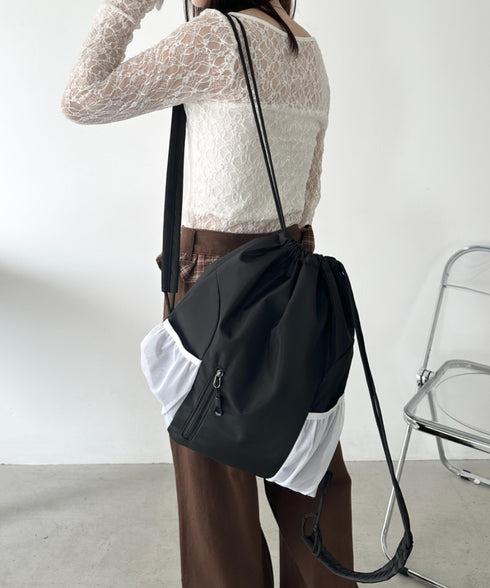 軽量メッシュポケットナップサック | CL1255036 | ブラック系その他