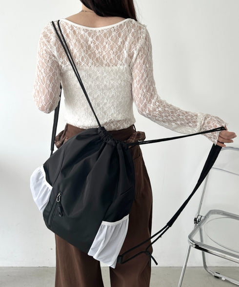 軽量メッシュポケットナップサック | CL1255036 | ブラック系その他