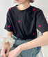 ミニハート刺繍半袖Tシャツ | SL2252018 | ブラック