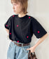 ミニハート刺繍半袖Tシャツ | SL2252018 | ブラック