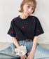 ミニハート刺繍半袖Tシャツ | SL2252018 | ブラック