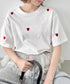 ミニハート刺繍半袖Tシャツ | SL2252018 | ホワイト