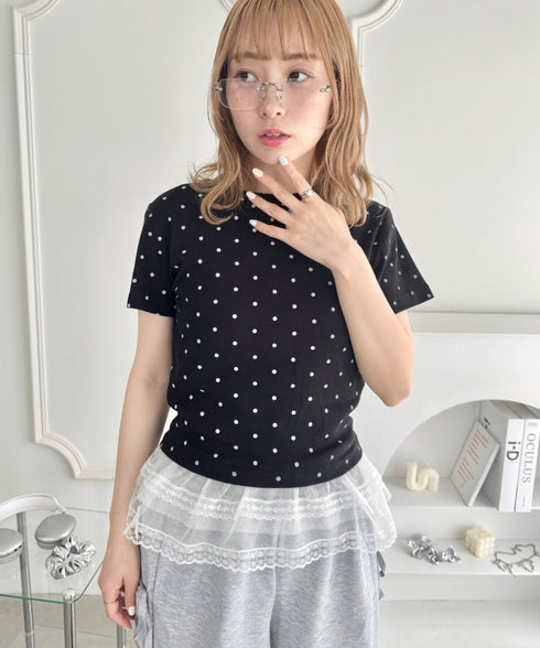 【カップ付き】裾フリルリブキャミソール | LO2255260 | ライトブルー