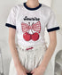チェリーリボン半袖リンガーTシャツ | SL2252019 | ネイビー