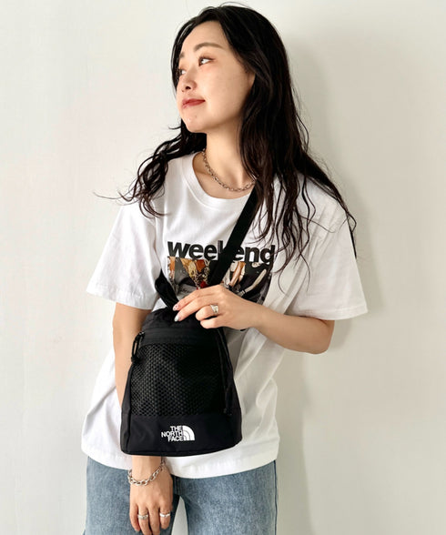 THE NORTH FACE(ザ・ノースフェイス)/巾着 メッシュ ミニ ショルダーバッグ バケットバッグ/MESH BUCKET BAG MINI | IM1252041 | ブラック