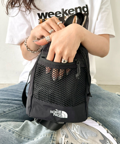 THE NORTH FACE(ザ・ノースフェイス)/巾着 メッシュ ミニ ショルダーバッグ バケットバッグ/MESH BUCKET BAG MINI | IM1252041 | ブラック