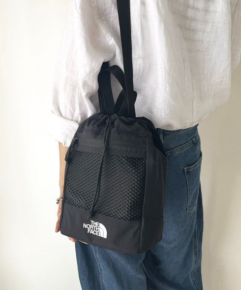 THE NORTH FACE(ザ・ノースフェイス)/巾着 メッシュ ミニ ショルダーバッグ バケットバッグ/MESH BUCKET BAG MINI | IM1252041 | ブラック