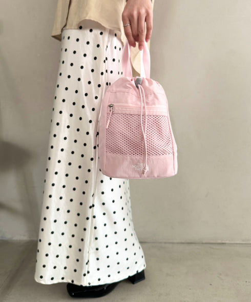 THE NORTH FACE(ザ・ノースフェイス)/巾着 メッシュ ミニ ショルダーバッグ バケットバッグ/MESH BUCKET BAG MINI | IM1252041 | ライトピンク