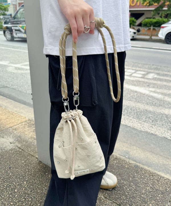 ビジューデザインミニサコッシュバッグ | CL1255039 | ベージュ