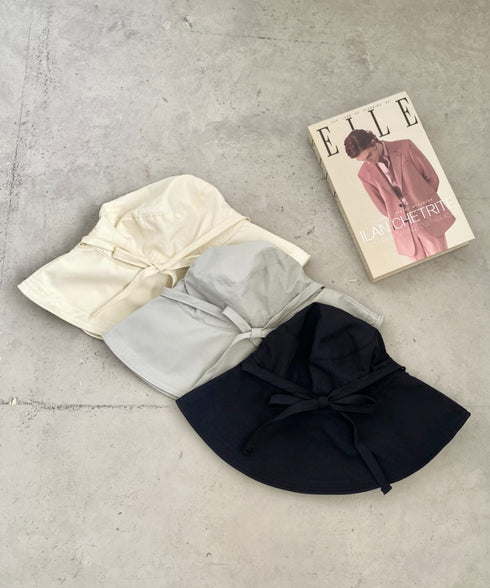 リボン付きサンシェードハット | CL5252025 | オフホワイト