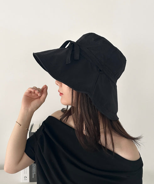 リボン付きサンシェードハット | CL5252025 | ブラック