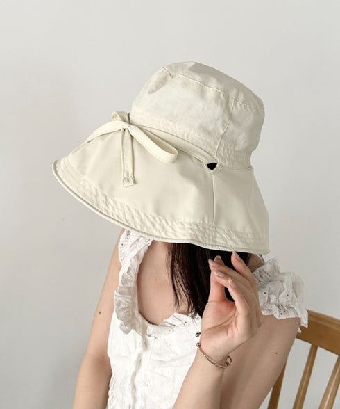リボン付きサンシェードハット | CL5252025 | オフホワイト