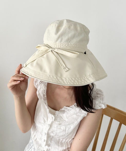 リボン付きサンシェードハット | CL5252025 | オフホワイト