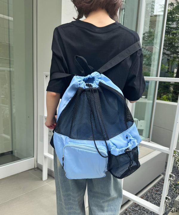 大容量メッシュデザインリュック | CL1255041 | ブルー