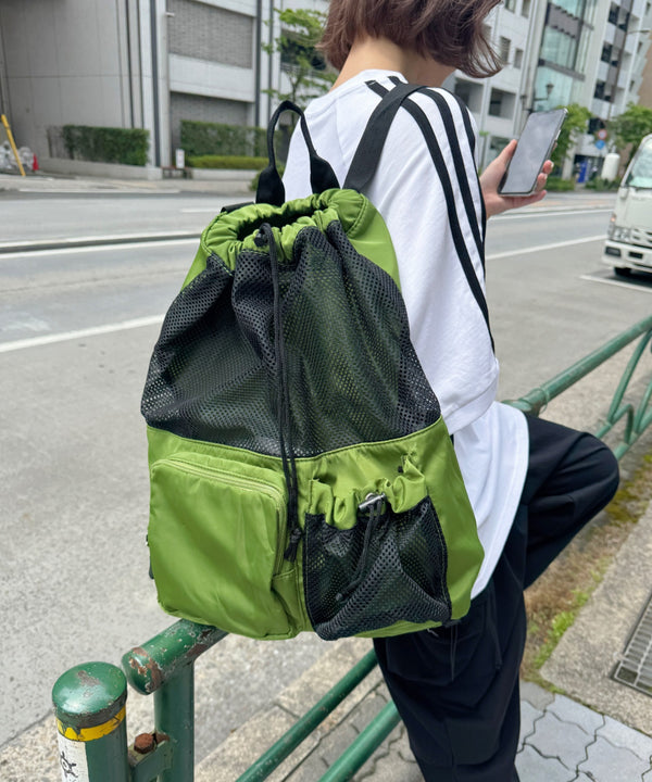 大容量メッシュデザインリュック | CL1255041 | グリーン