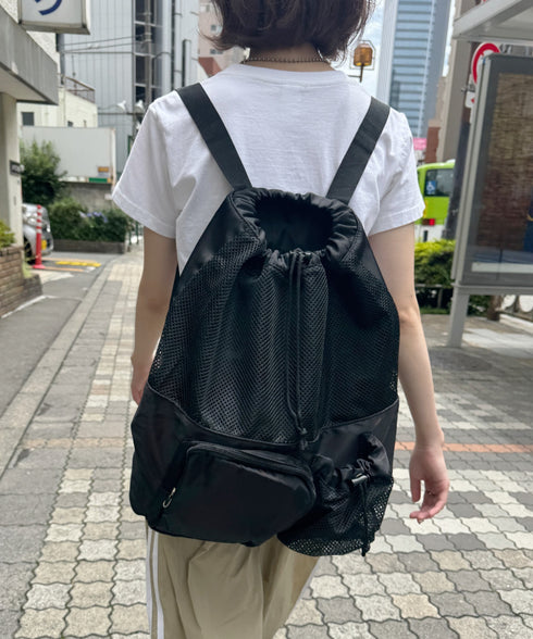 大容量メッシュデザインリュック | CL1255041 | ブラック