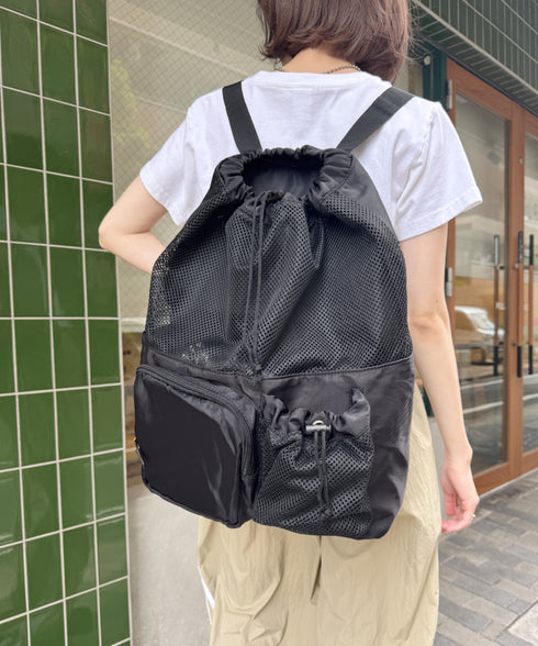 大容量メッシュデザインリュック | CL1255041 | ブラック