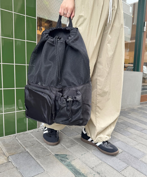 大容量メッシュデザインリュック | CL1255041 | ブラック