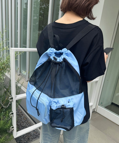 大容量メッシュデザインリュック | CL1255041 | ブルー