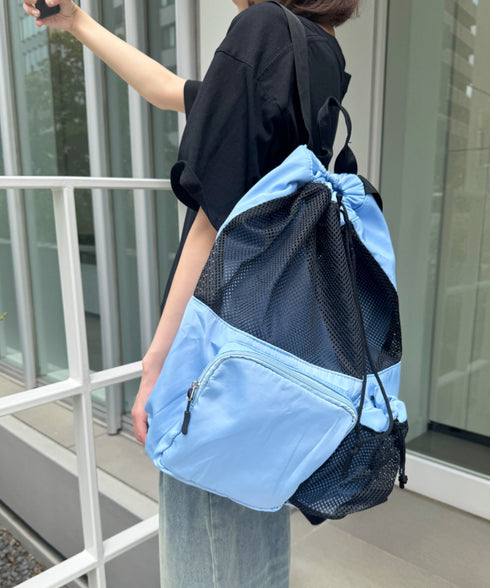 大容量メッシュデザインリュック | CL1255041 | ブルー