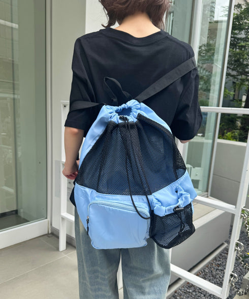大容量メッシュデザインリュック | CL1255041 | ブルー