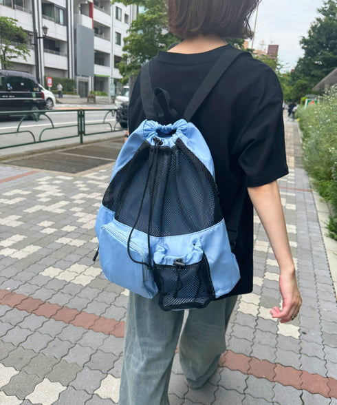 大容量メッシュデザインリュック | CL1255041 | ブルー