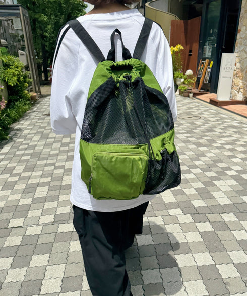 大容量メッシュデザインリュック | CL1255041 | グリーン