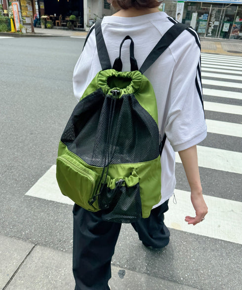 大容量メッシュデザインリュック | CL1255041 | グリーン