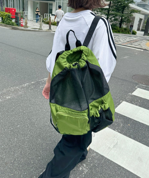 大容量メッシュデザインリュック | CL1255041 | グリーン