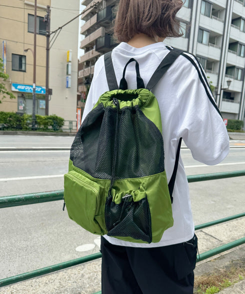 大容量メッシュデザインリュック | CL1255041 | グリーン