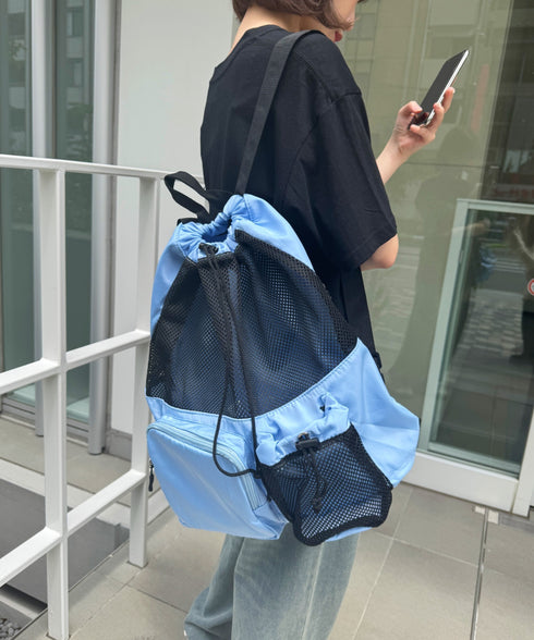 大容量メッシュデザインリュック | CL1255041 | ブルー