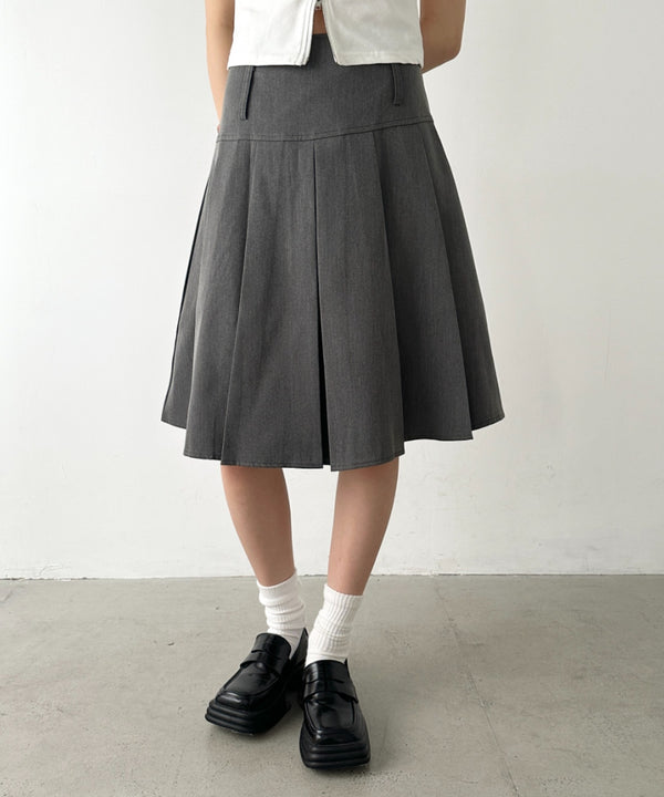 【2サイズ展開】ミディ丈プリーツスカート | BA2255039 | グレー